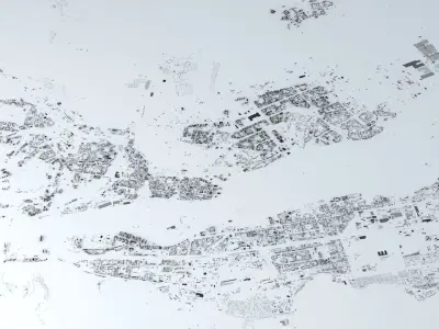 Krasnoyarsk Streets and Buildings 3D model