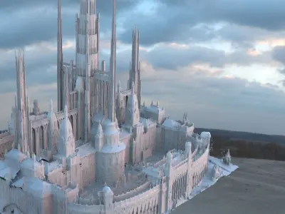 City fantasy architecture 4 3D  3D model