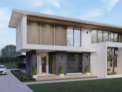 Tropical modern house 3D print model