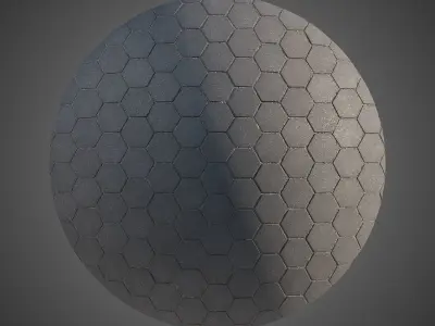 8K Large Area Hex Pavement 01 - 3 Variations Texture