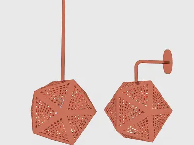 Bronze Loft Lamp Set 3D model