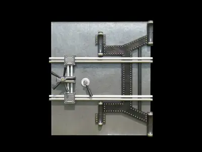 Safe Door - PBR - Textured Low-poly 3D model