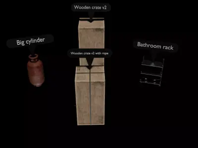 100 realistic MEGA props pack Low-poly 3D model