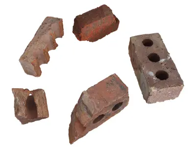 Ultra realistic Old Brick Scan 8k HD  Low-poly 3D model