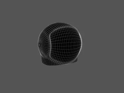 Spaceman Helmet v1 002 Low-poly 3D model