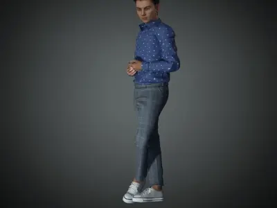 Asian Big Boy Rigged 3D Model 3D model