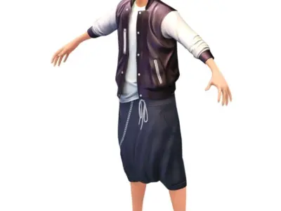 Cartoon Low Poly Style Avatar 020 3D Model Low-poly 3D model