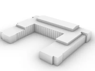 Neoclassical Municipal City Hall Building Free 3D model