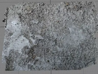 Scanned concrete 02 Low-poly 3D model