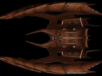 Star Trek The Shrike Starship Low-poly 3D model