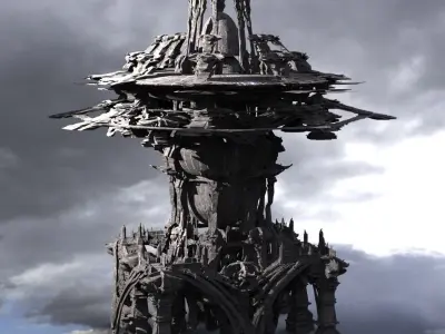 Dark Skeleton Spider dome 3D model