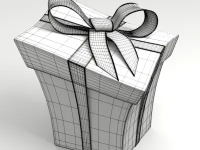 Cartoon style gift box 3D model