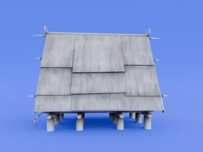 Traditional Houses - Rumah Tambi Low-poly 3D model