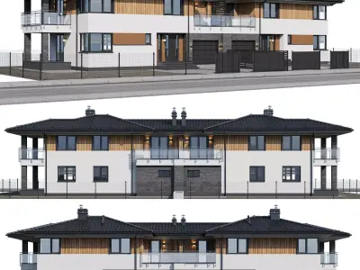 Duplex house 1 3D model