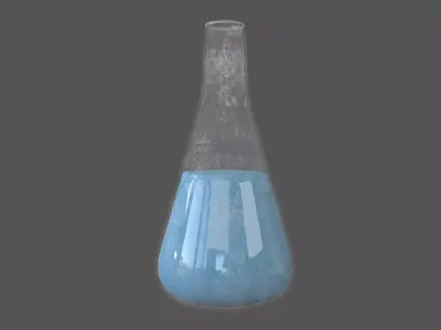 Laboratory Bottle v2 001 Low-poly 3D model