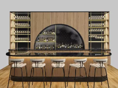 Restaurant bar 5 3D model