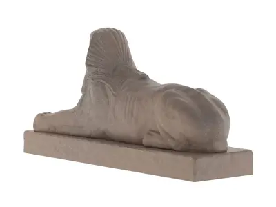 Sphinx of Hatshepsut Statue Low-poly 3D model