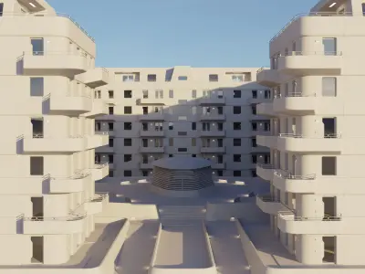 SCI-FI Apartment Building 3D model