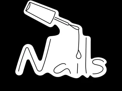 Nails Neon Sign 3D model