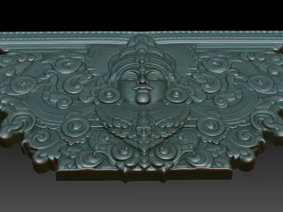 Indian Temple Wall basrelief 07 240613 3D print model