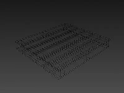 Low poly Weathered wooden pallet Free low-poly 3D model