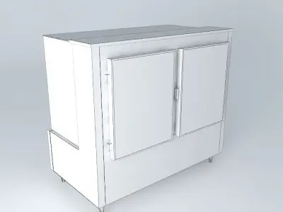 Kit805 Desk Exhibitor Refrig. Still Reto 2 doors by Alex Marques Free 3D model
