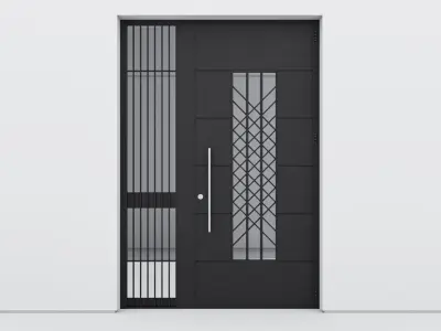 Aluminium door 192 3D model
