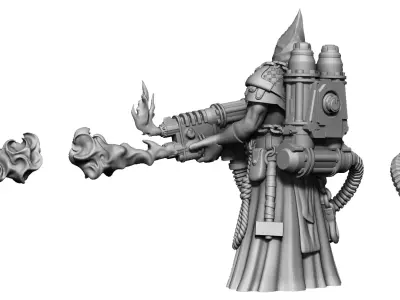 Heresylab Redeemers cultist THE MEAN ONE Scifi only 3D print model