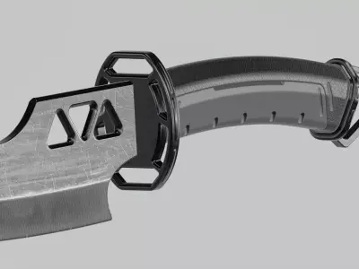Akhtar-Knife Low-poly 3D model