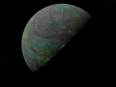 alien moon 001 Low-poly 3D model