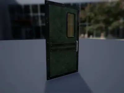 Metal Door Low-poly 3D model