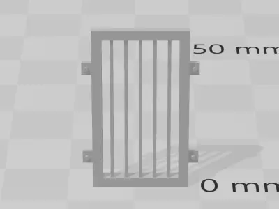 WINDOW SECURITY BARS 7MM SCALE O GAUGE MODEL RAILWAY 3D print model