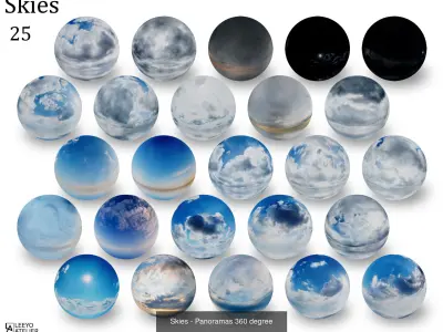 35 Skies - Panoramas 360 degree 3D Model Pack