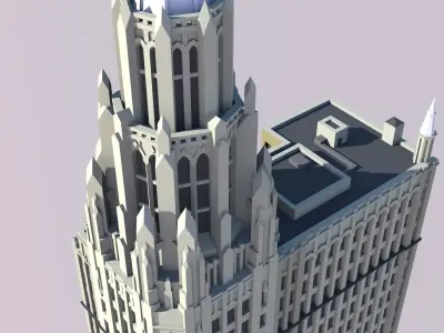 Chicago Temple Building 3D print model