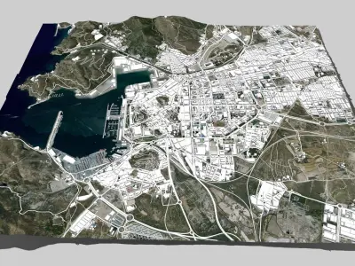 Cityscape Cartagena Columbia 3D model