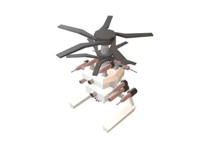 Cartoon Wepon Drone V2 001 Low-poly 3D model