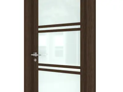 Door-036 interior door with glass panels 3D model