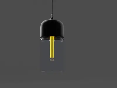 Hanging Light Long Cylinder 3D model