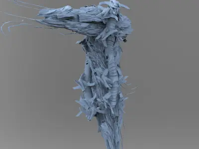 Deep Asteroid mine facility exterior 1  3D model