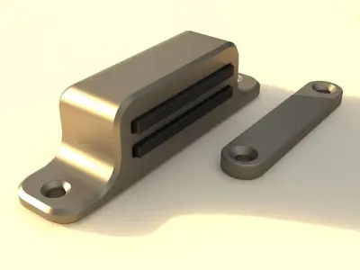 Magnetic door catch simple design 3D model