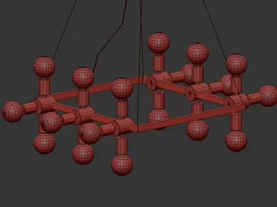 RADCLIFFE modern chandeliers - brass pendant light 3D model