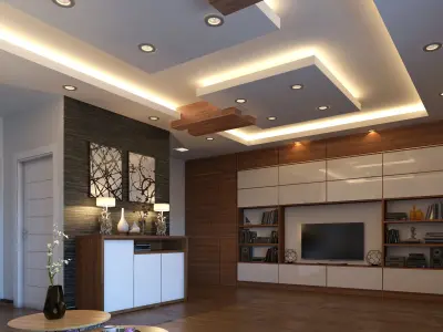 Highly detailed interior scene 3d model  Low-poly 3D model