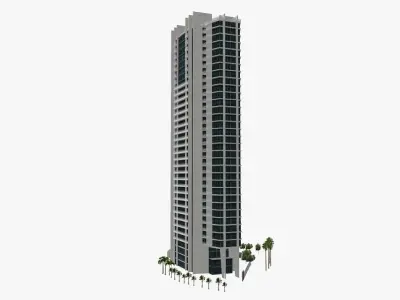 Avalon Riverfront Apartments Low-poly 3D model