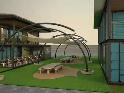 Container Office Facade 3D model