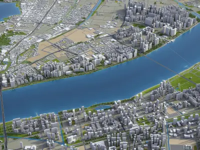 Hangzhou Low-poly 3D model