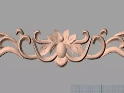 Door design 3D relief model STL format file for CNC carving E685 3D model