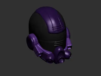 helmet high poly sculpt 3d printable  3D model 177