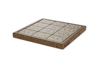 Table games Tic Tac Toe Game Low-poly 3D model