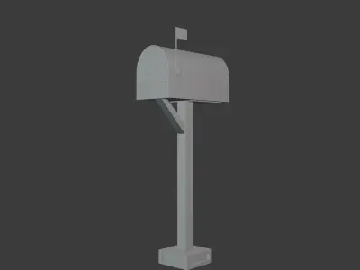 Low-Poly Mailbox Game Ready Asset Low-poly 3D model