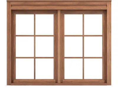 Old Wood Window 3D model